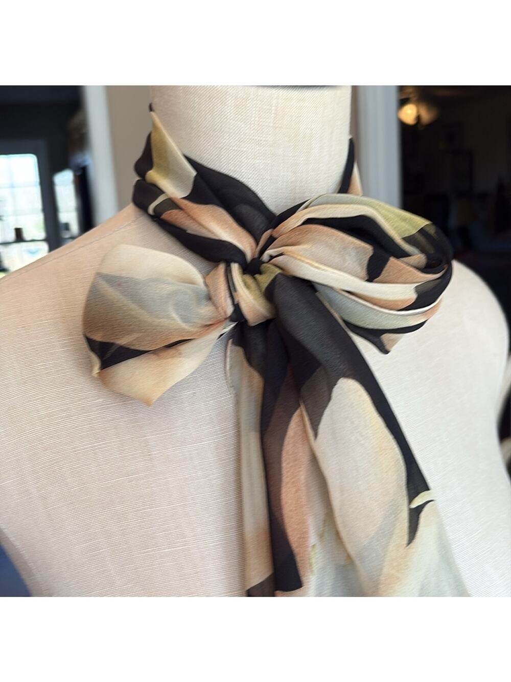 Echo Silk with Earthy Tones scarf